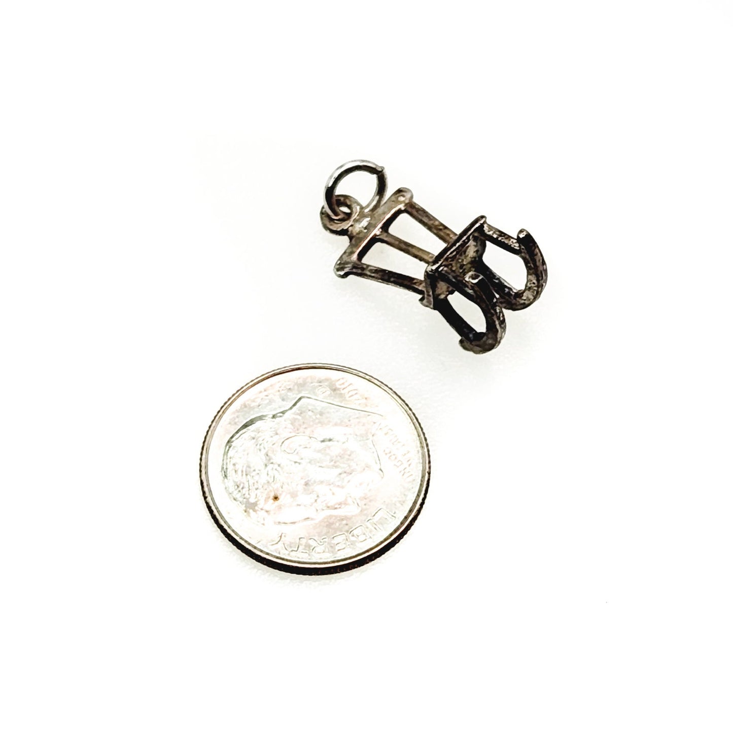 Vintage 1960s Sterling Silver Rocking Chair Charm - 60s Chair Silver Charm - Vintage Charm Bracelet