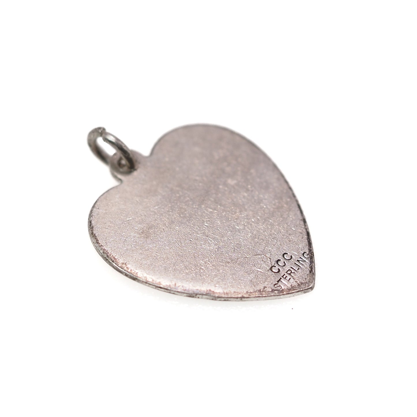 Vintage 1960s Sterling Silver Heart Charm - Vintage Silver Charm - Heart Charm - Vintage Charm Bracelet