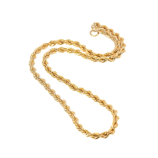 Vintage 1960s CORO Gold Plate Chain 21" Necklace - 60s Mid Century Yellow Gold Plate Designer Chain