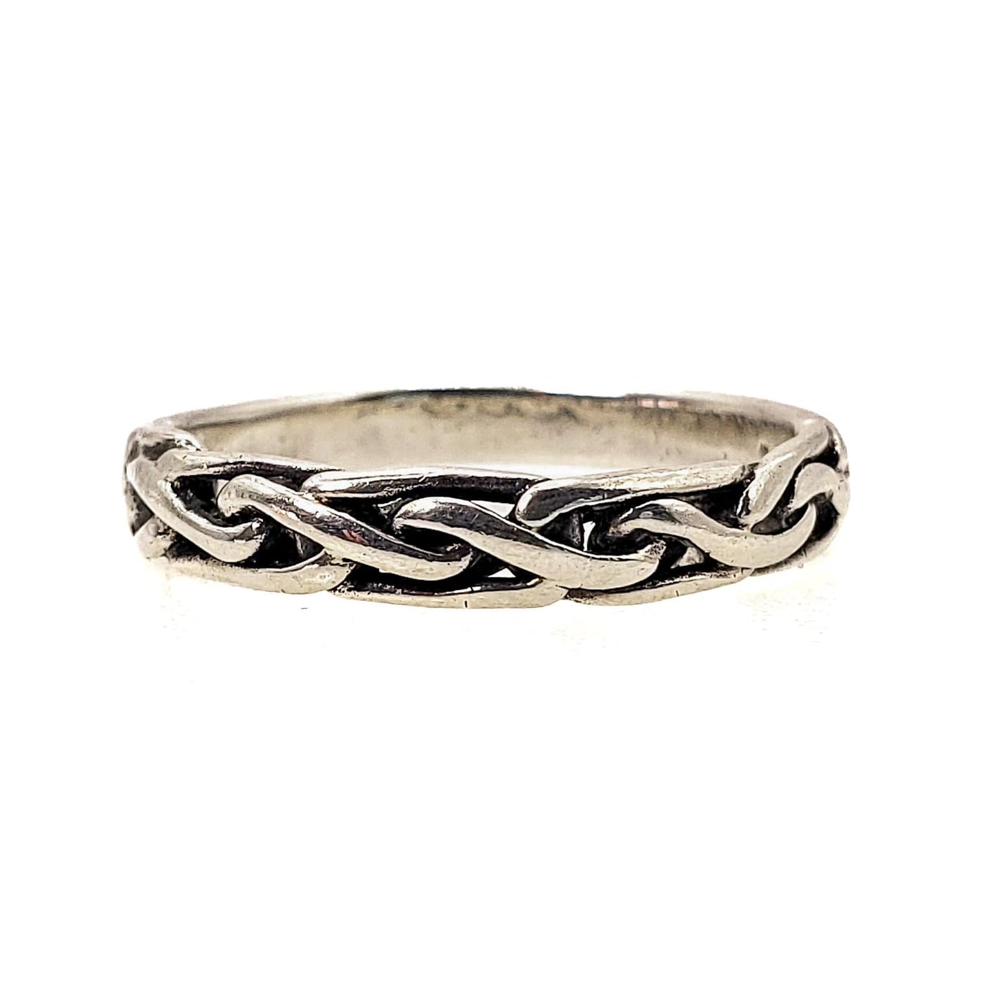 Vintage 2000s PETER STONE Sterling Silver Celtic Band Ring Size 10 - Vintage Celtic Knot Silver Mens Ring