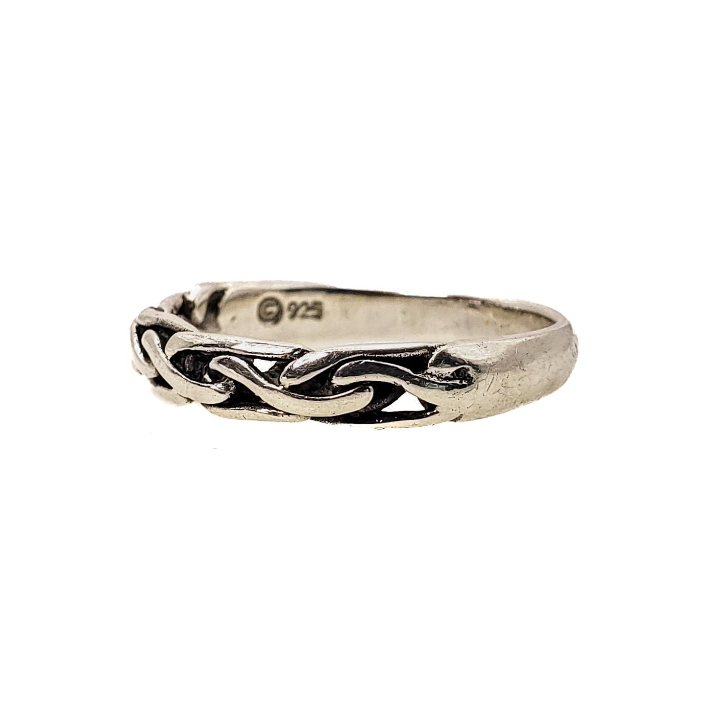 Vintage 2000s PETER STONE Sterling Silver Celtic Band Ring Size 10 - Vintage Celtic Knot Silver Mens Ring