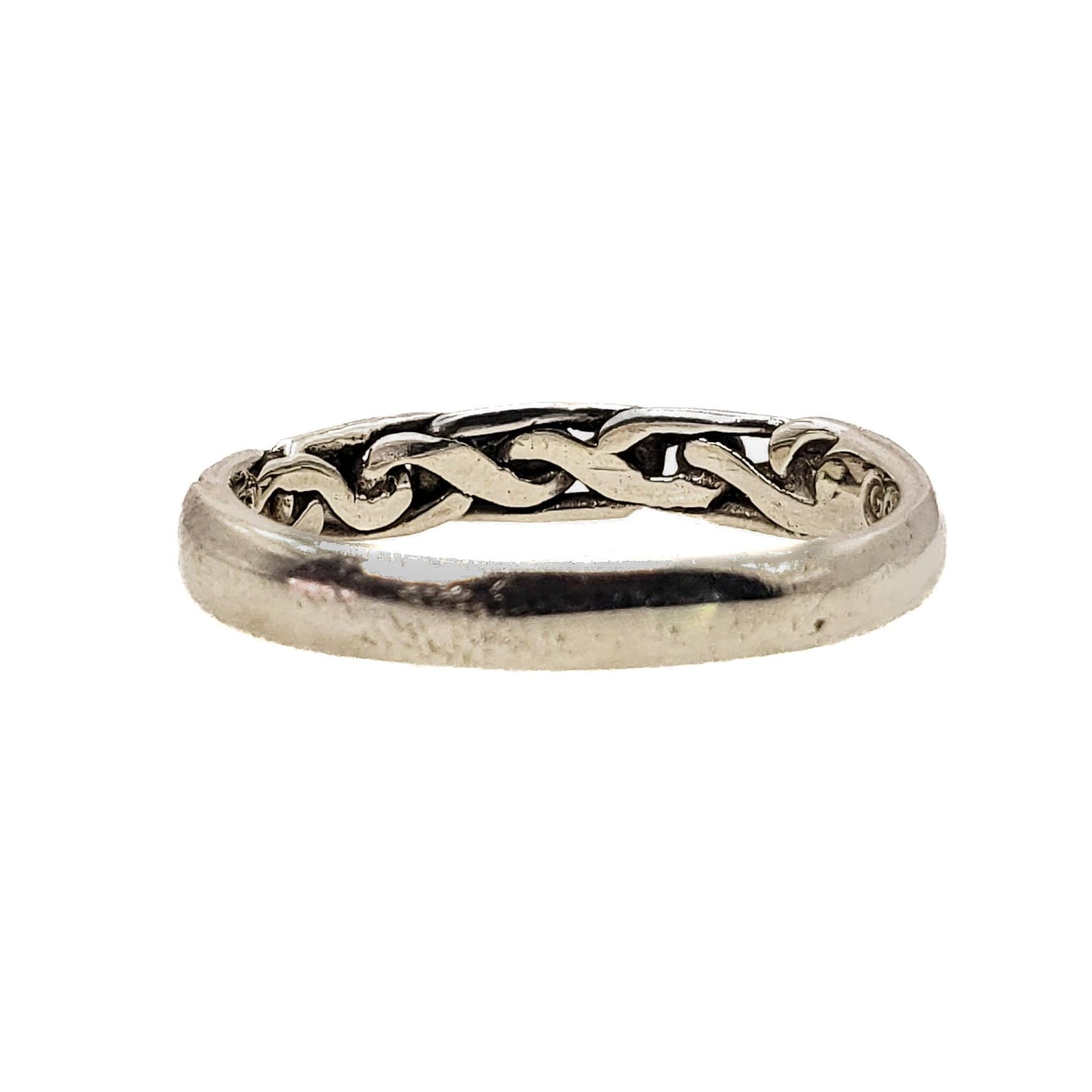 Vintage 2000s PETER STONE Sterling Silver Celtic Band Ring Size 10 - Vintage Celtic Knot Silver Mens Ring